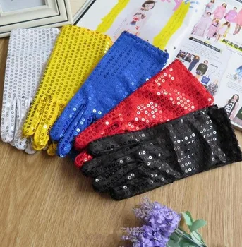 

Men and women's elastic paillette gloves performance dancing gloves