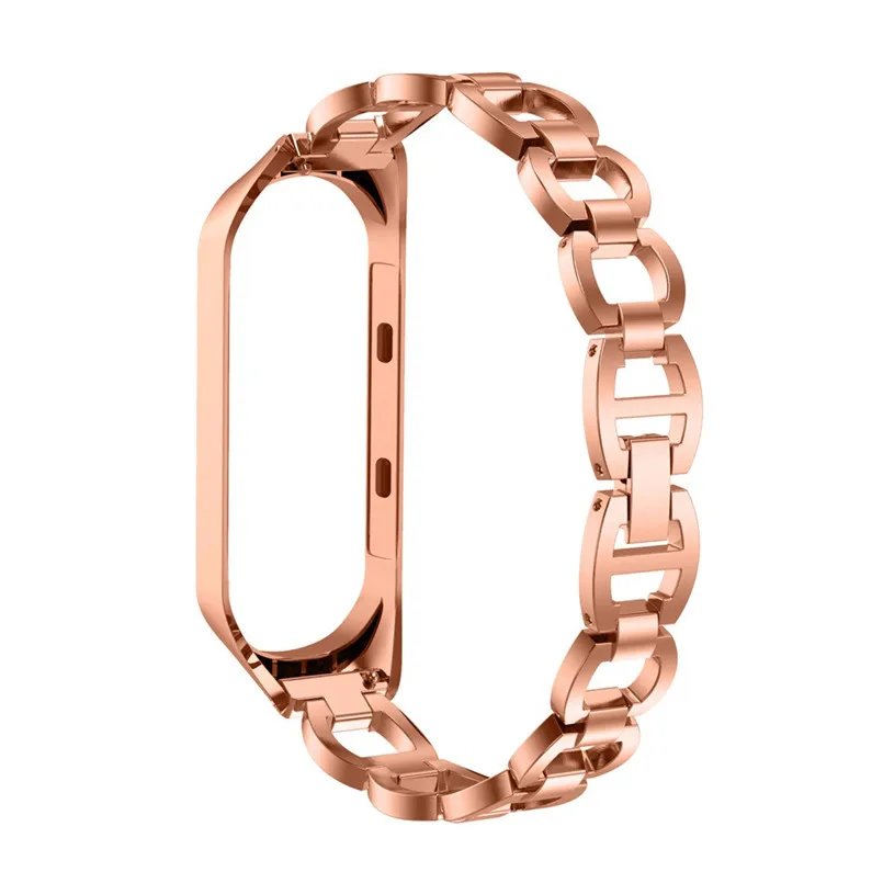 Stainless Steel Wrist Strap Chain Style Watch Band Bracelet Smart Watch Band Strap For Xiaomi Mi Band 3 120-210mm 40MR2206