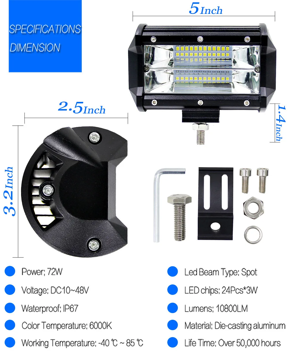 Llight Worklight светодиодные балки 4x4 внедорожные автомобильные аксессуары 3000K 6500K фары