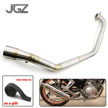 

Slip on Motorcycle Exhaust Pipe Front Middle Connecting Link Pipe for YAMAHA Y15ZR LC150 MXKING150 EXCITER150 SNIPER150 All Year