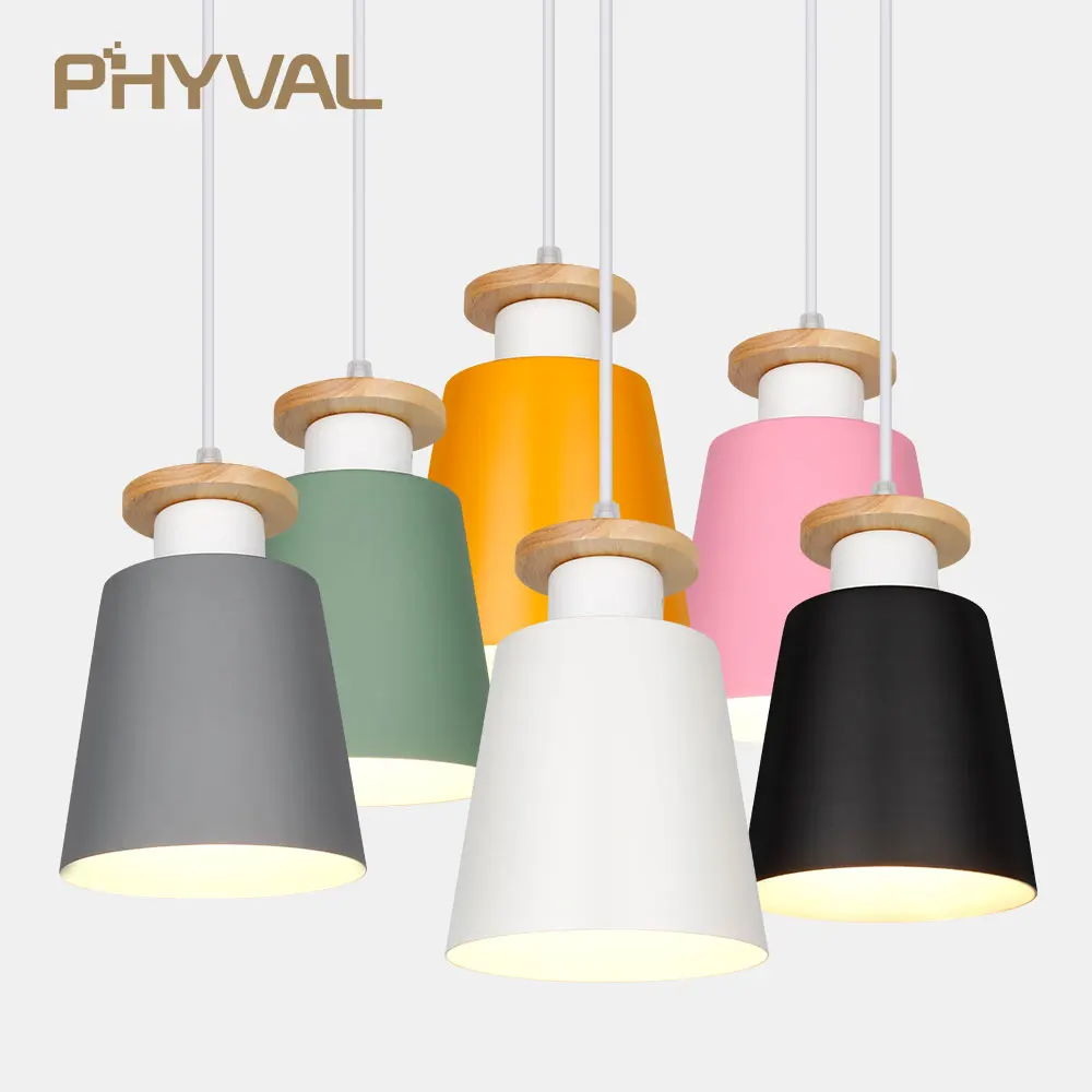  Pendant Lights Dining Room Pendant Lamps Modern Colorful Restaurant Coffee Bedroom Lighting Iron So - 32887589728
