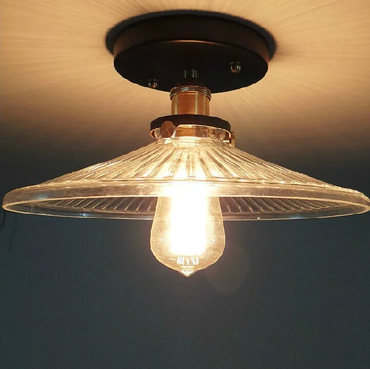 

LOFT American Vintage Style Edison bulbs Crystal Glass ceiling light Cafe Bar Store Hall Club Coffee Shop Hom Decor