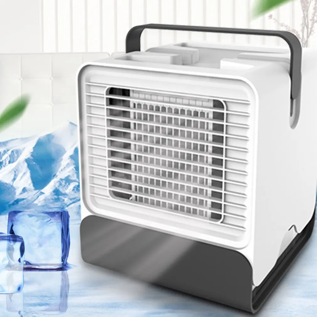

USB Mini Portable Air Conditioner Humidifier Purifier 7 Colors Light Desktop Air Cooling Fan Air Cooler Fan for Office Home