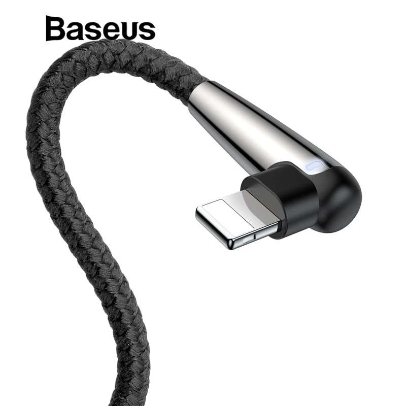 Buy Baseus 90 Degree USB Data Cable For iPhone Xs Max Xr X 8 7 Plus USB