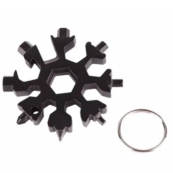 

HEXFLEX Snowflake Took Kit Multi-functional Metal Tool Keychain Screwdriver Bottle Opener for Home Outdoor Travel Mini Tool Kit