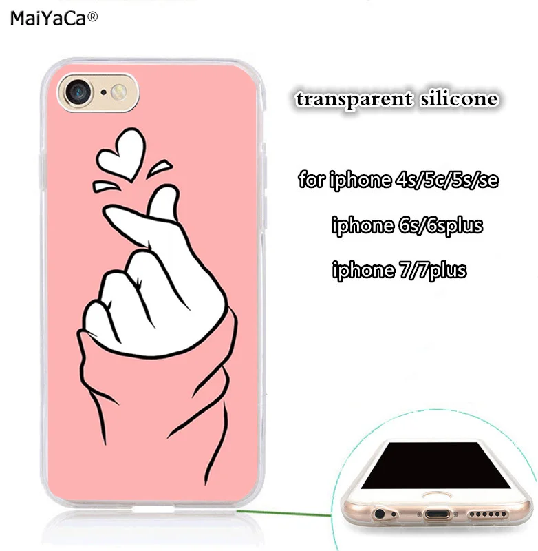 

Cute heart clear transparent soft phone case for iphone 5s se 6 6s 6plus 7 7plus 8 8plus X XR XS MAX cover case