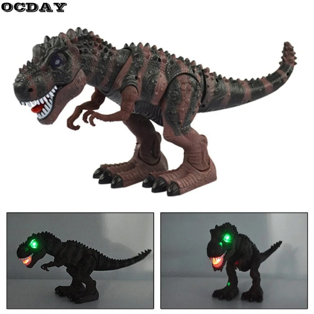 

OCDAY 1pc Electric Toy Large Size Walking Dinosaur Robot With Light Sound Tyrannosaurus Rex Model Figure Toys For Children Gift