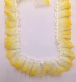 30 ярдов гофрированная кружевная отделка Лента плиссированная лента платье кукольная одежда DIY ремесла 25 мм для - Цвет: yellow
