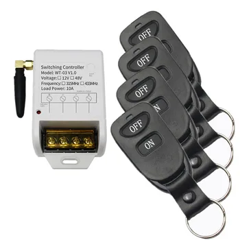 

DC12V 24V 36V 48V 10A 1CH Remote Control Light Switch Relay Output Radio Receiver Module and Belt buckle Transmitter