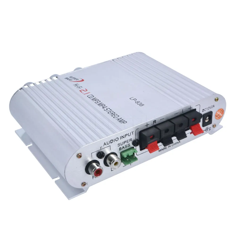 LP 838 Amplifier 2.1 3 Channel Stereo Mini Computer Audio