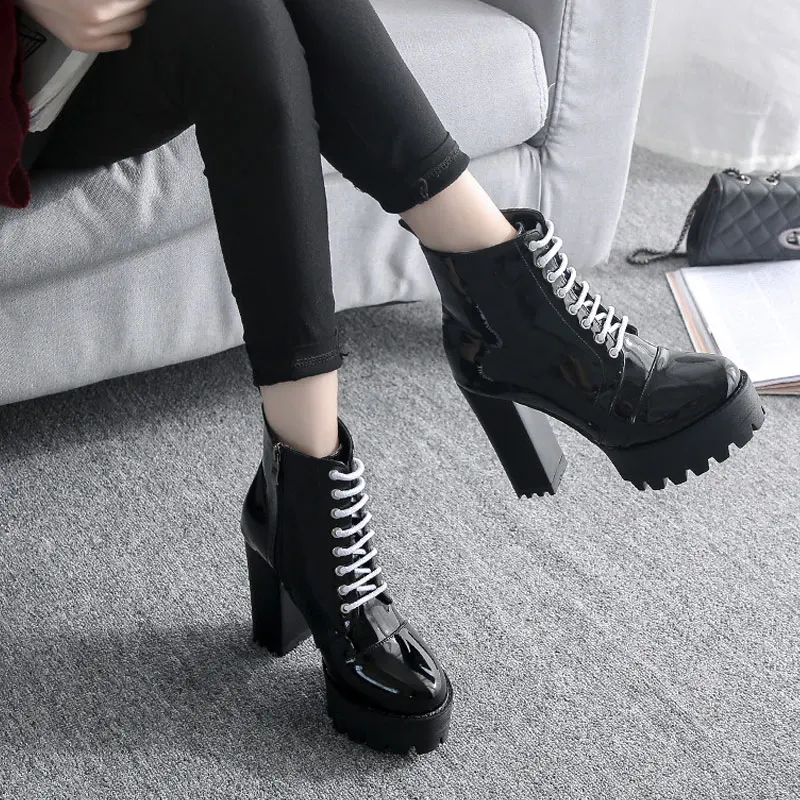 Botines De Charol Con Tacon Top Sellers, UP TO 59% OFF | www.bravoplaya.com