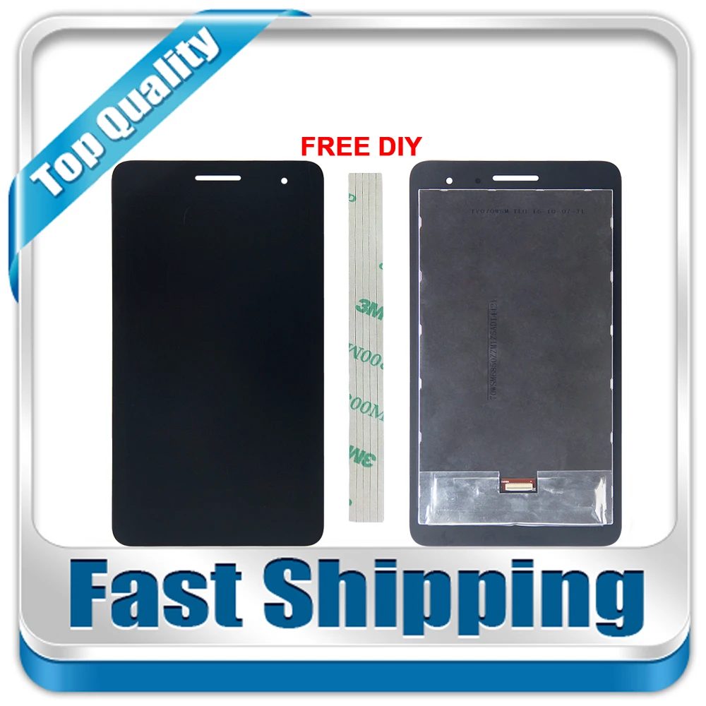 New For Huawei Honor Play Mediapad T1-701 T1 701U T1-701U Replacement LCD Display Touch Screen Digitizer Black White 7-inch