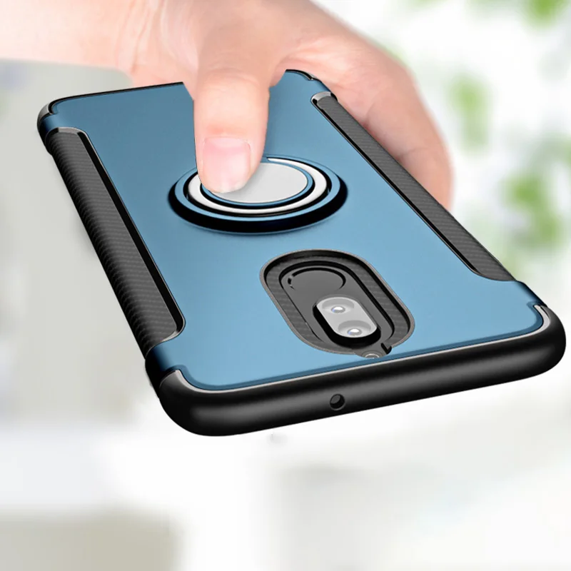 Чехол Toraise для Huawei Nova 2i противоударный металлический кольцевой держатель
