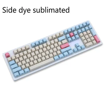 

Rose Blue side dye sublimated 108 keys mechanical keyboard PBT keycap cherry profile For Cherry/Filcos/Ikbc Only sell keycaps