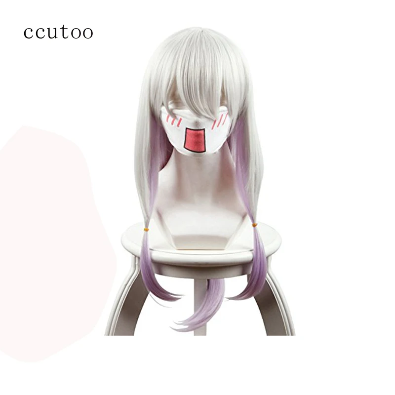 Ccutoo 65 см женский серебряный серый фиолетовый Омбре Eromanga Sensei Izumi Sagiri длинный