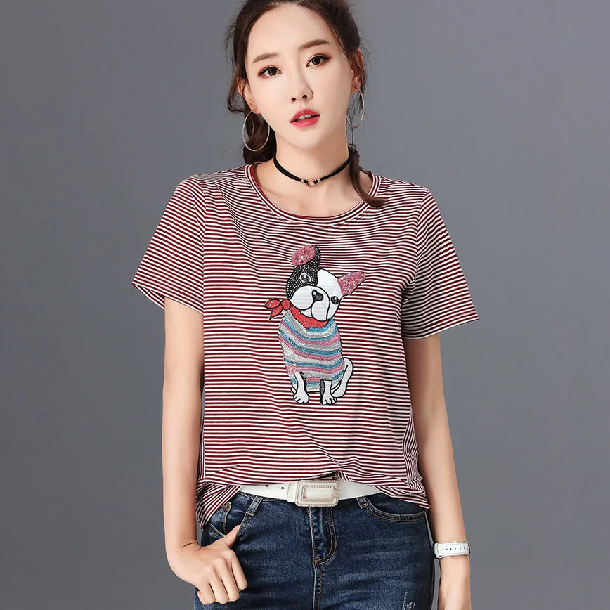 BOBOKATEER camisetas divertidas talla grande camiseta mujer camiseta animal algodón verano top camisetas mujer verano 2018 camiseta mujer