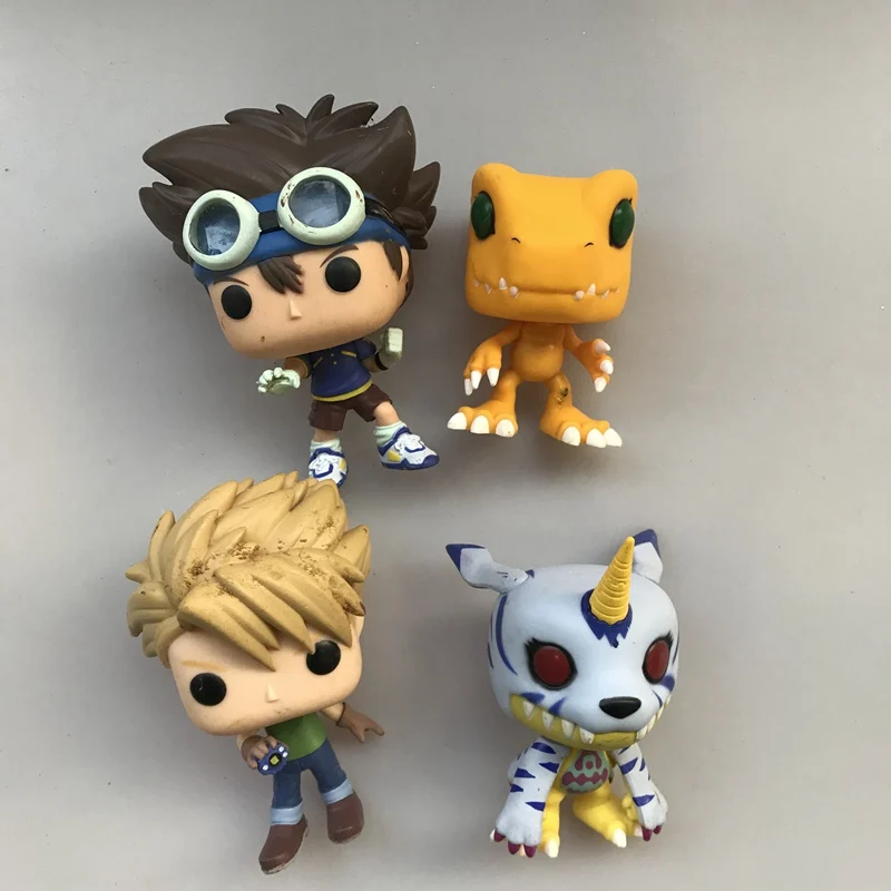 Оригинальный Funko pop Подержанный Амин: Digimon Tai Kamiya Мэтт ишида габумон виниловая экшн