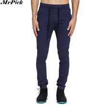 Новинка, Мужские штаны для бега, модные повседневные штаны с заниженным шаговым швом в стиле хип-хоп, эластичные штаны-шаровары с эластичной резинкой на талии, обтягивающие штаны