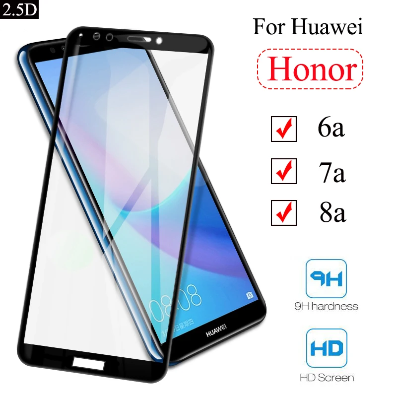 Защитное стекло для huawei honor 7a 8a 6a, защитная пленка huavei hawei honer 7 8 6 a из закаленного стекла huwei hono a7 a8 a6