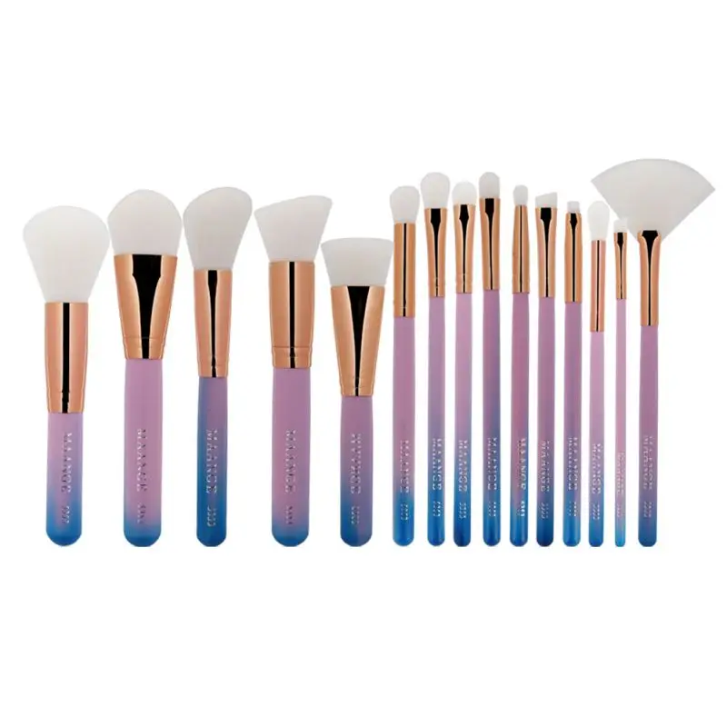 

15 Pcs Pro Makeup Set Powder Foundation Eyeshadow Eyeliner Lip Cosmetic Brushes