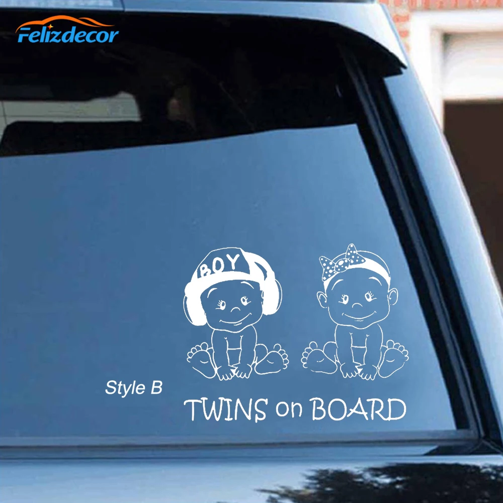 got twins Children Kids Baby Babies Funny Decal Sticker Car Cute Vinyl