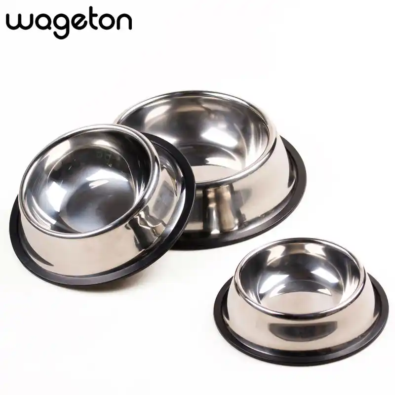 Dog Bowl Fashion Durable Stainless Steel Anti Skid Pet Dog Cat