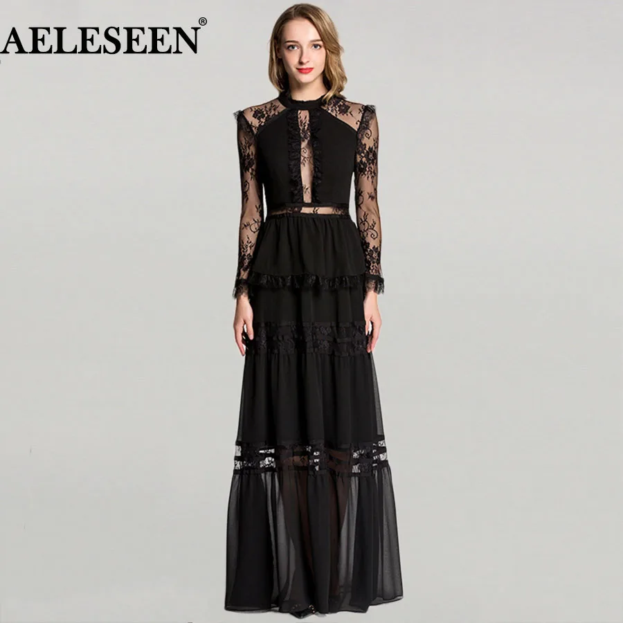 Dames Kant Sexy Lange Jurken Uk 2018 Volledige Mouw Nieuwe Collectie Winter Maxi Party Dress Fashion Designer Runway Dress Dames Kant Sexy Lange Jurken Uk 2018 Volledige Mouw Nieuwe Collectie Winter Maxi Party Dress Fashion Designer Runway Dress