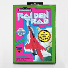 Raiden трат 16 бит md карты с розничной коробке для Sega megadrive игровая консоль системы
