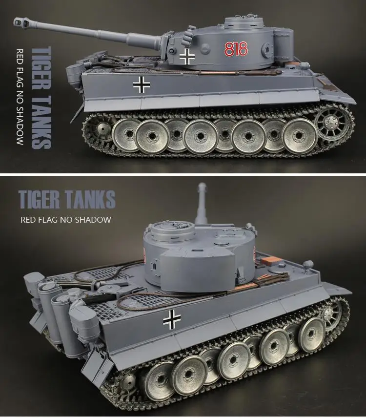 Henglong1/16 Немецкий основной боевой танк Tiger I модель танка синяя конечная металлическая Версия с 2,4G RC звук дыма металлические шестерни треки