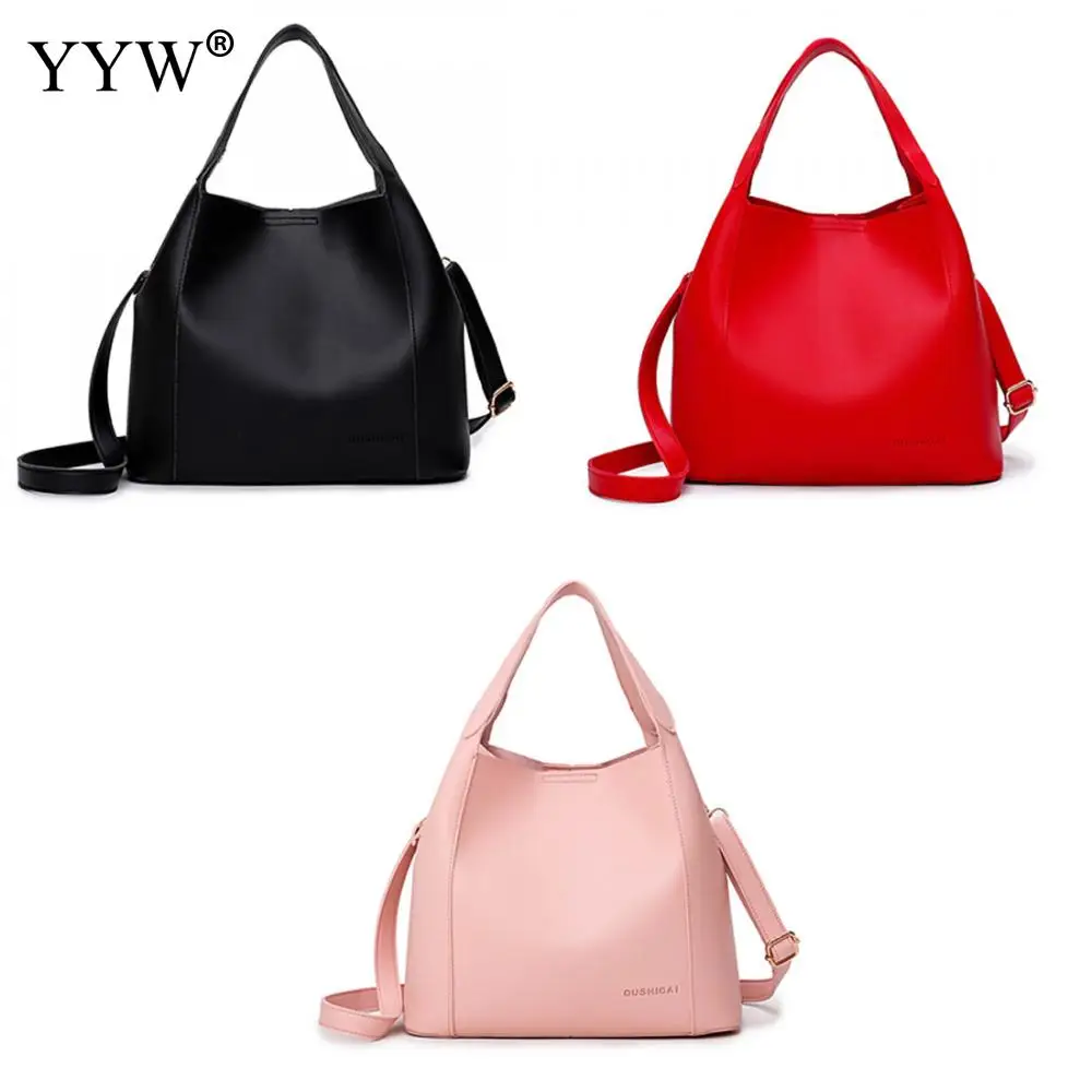 

Solid Leather Handbag Luxury Handbags Women Bags Large Tote Female Shoulder Bag
