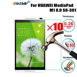 Xskemp 10 шт./лот 9 H Взрывозащищенный закаленное Стекло для Huawei MediaPad M1 8.0 s8-301w Планшеты PC Плёнки Clear экран защитную крышку