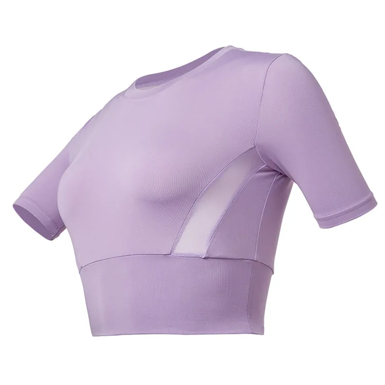 Vansydical Seamless Sport Shirt Women Sport Top Fitness Women Strappy Crop Top Yoga Women Gym Tops Ladies Workout Shirt Sexy - Цвет: FBF9147