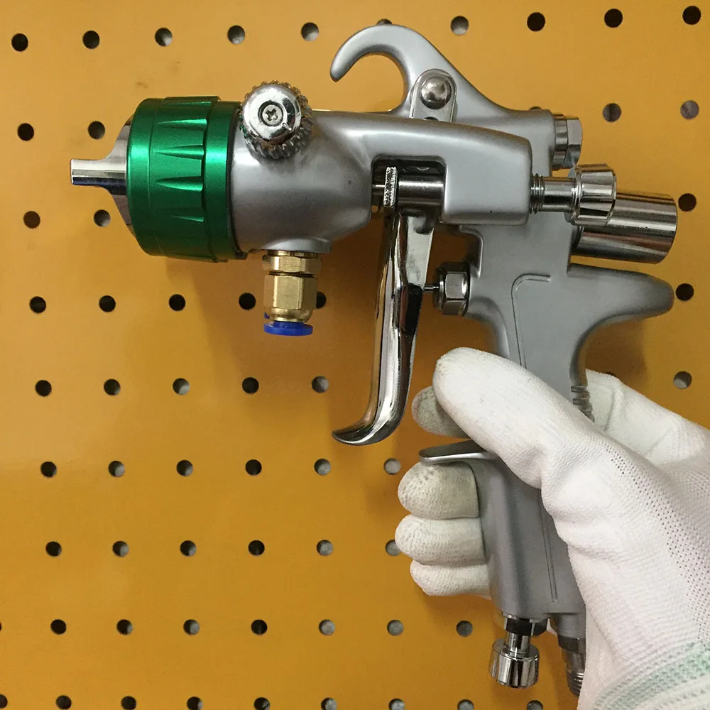 

SAT1189 professional pneumatic airbrush chrome paint gun high pressure double nozzle spray gun air dual head car paint gun