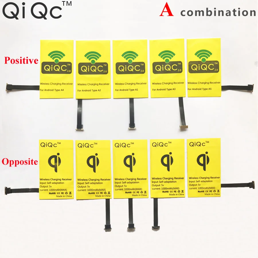 QiQc 2,0 Беспроводное зарядное устройство приемник зарядный адаптер рецептор TI Чип для всех телефонов Micro USB V8