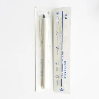

new arrival 50pcs blister pack semi permanent makeup 3D manual microblading pen with 12/14/17pin 18U embroidery needles