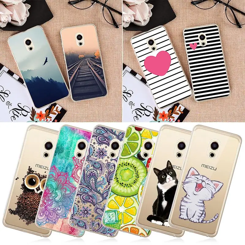 

EKDME Flowers Painted Pattern Phone Case for MEIZU M5 M3 Note M5C M5S M3S M6S Mini Cartoon Cat Owl Soft TPU Back Cover Shell