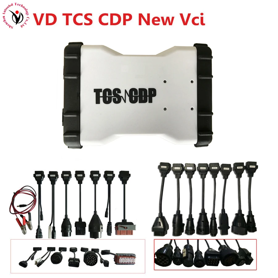 

DHL Free shipping Cool Price VD TCS CDP (2015.R3 Keygen )White Color CDP+ 8 CAR Cables+8 Truck cables obd2 OBDII OBD II Scanner