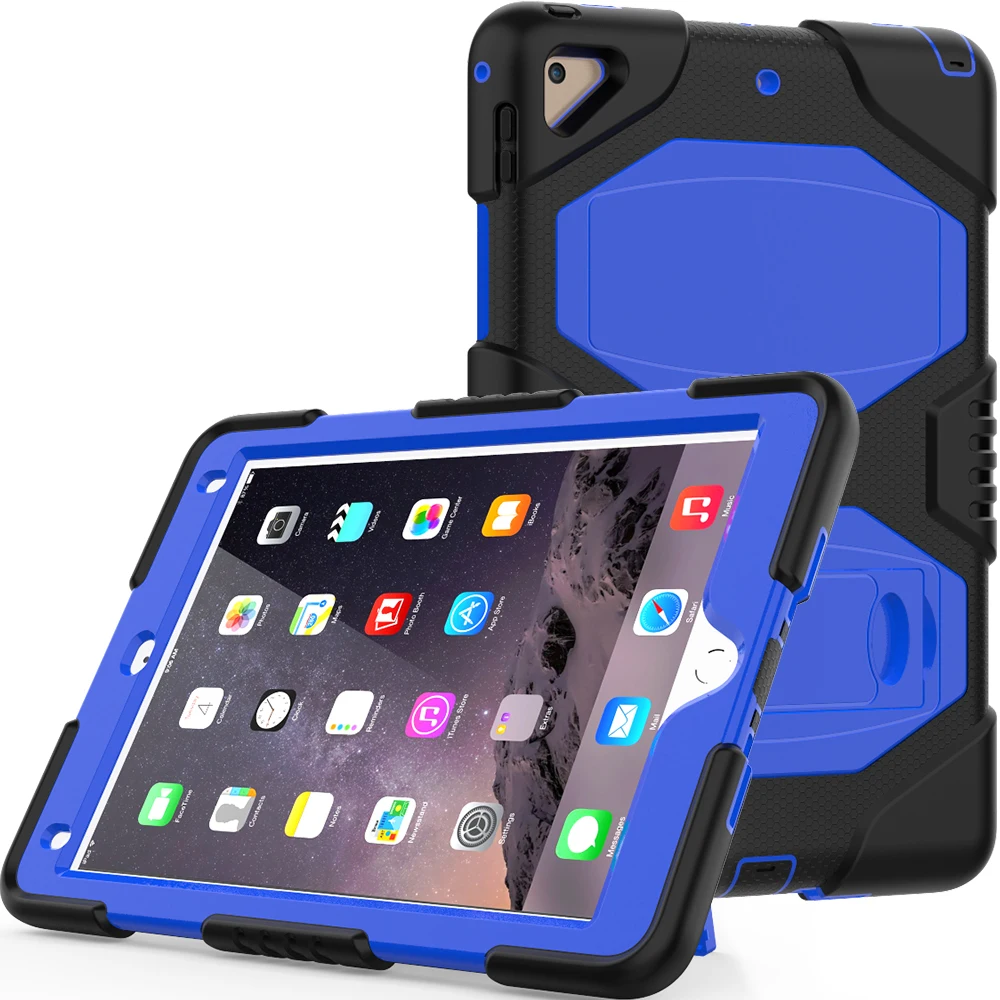 Новый ipad 9,7 2018 2017 Air 1 Air 2 Pro 9,7 Tablet Case тяжелых тела Прочный Гибридный Силиконовый и plasic Защитная крышка