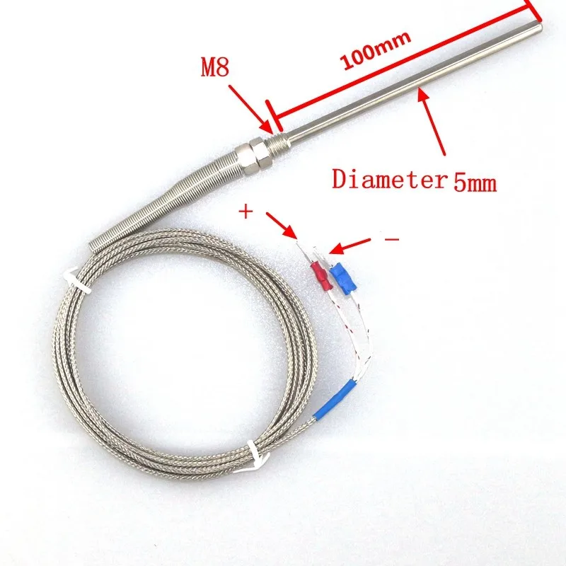 Высокое качество 0~ 400 C K Тип термопары зонд 100 мм Датчик s 1,8 м кабель датчик температуры