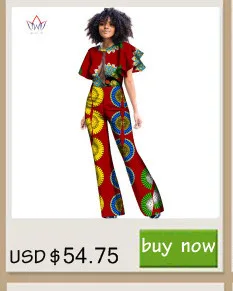 Женский летний стильный женский комбинезон с длинными штанами, традиционная африканская одежда, рукав три четверти, повседневная женская одежда WY068