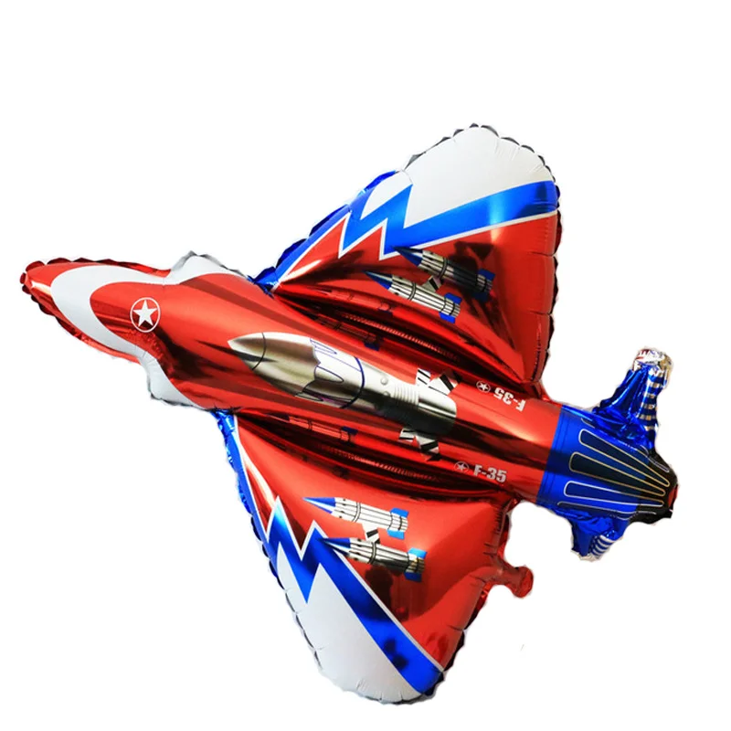 New Arrival Airplane Shaped Aluminum Foil Balloons Birthday Party Decoration Big Fighter Helium
