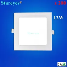 FedEx 200 шт. Квадратный светодиодный светильник 12 Вт 980LM AC85-265V 2835 SMD светодиодный потолочный светильник освещение