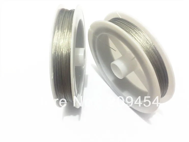 

Wholesale ! 0.45MM Thickness Silver 2Rolls/lot Stainless Steel Tiger Tail Wire For Chunky Necklace (1roll about 80M )