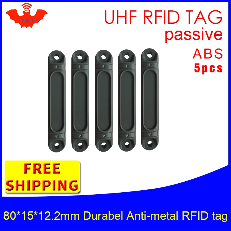 Tag Rfid Uhf In Metallo 915Mhz 868Mhz Impinj Monza4Qt Epc 5Pcs Liberano Il Trasporto Durevole Abs Vassoio Di Metallo Smart Carta Di Tag Rfid Passivi