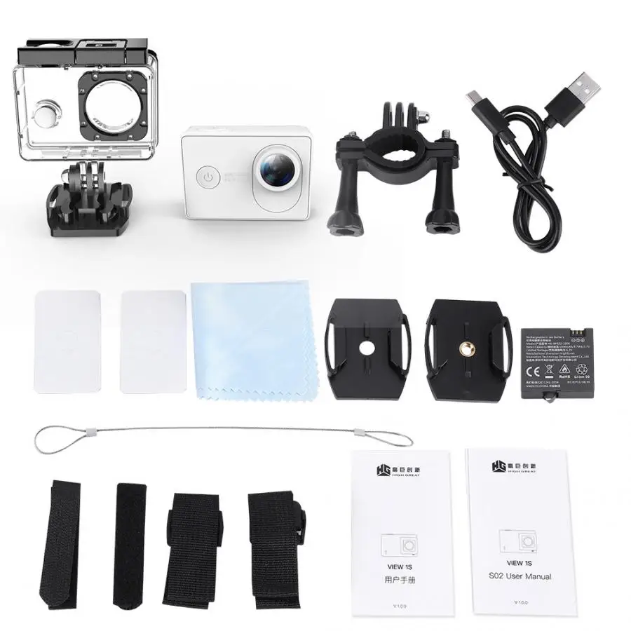 1 4 K Ultra HD 2,0 ''сенсорный экран 30 m waterproof Anti-Shake camera Kit waterproof Case