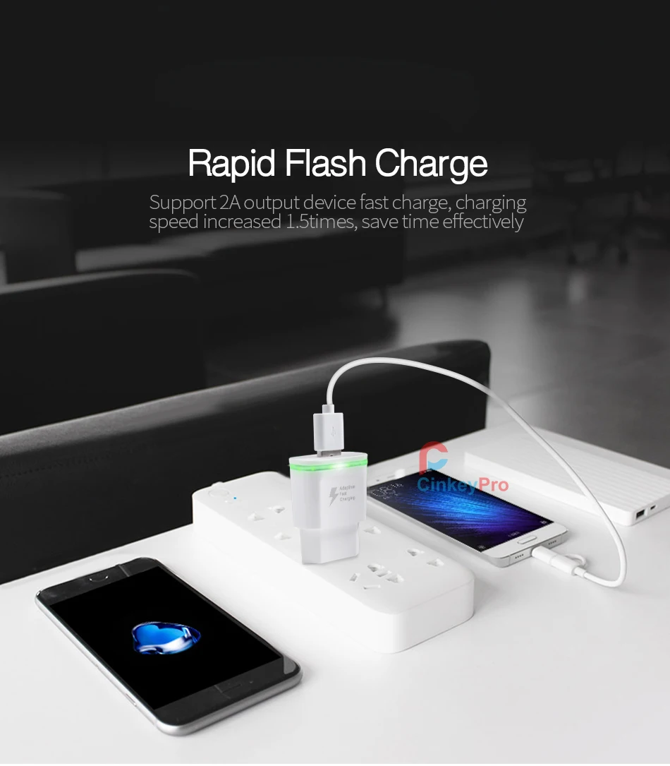 CinkeyPro USB зарядное устройство Quick Charge 3,0 Быстрая зарядка светодиодный светильник для samsung iPhone iPad настенный адаптер для мобильного телефона