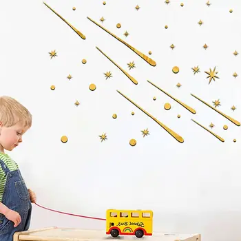 

Acrylic Meteor Shower Mirror Wall Sticker Self-adhesive Creative Living Room Bedroom Wall Top Roof Ceiling Ceiling Decoration