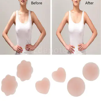 

1Pair Hot Reusable Self-Adhesive Silicone Breast Nipple Cover Bra Pasties Pads