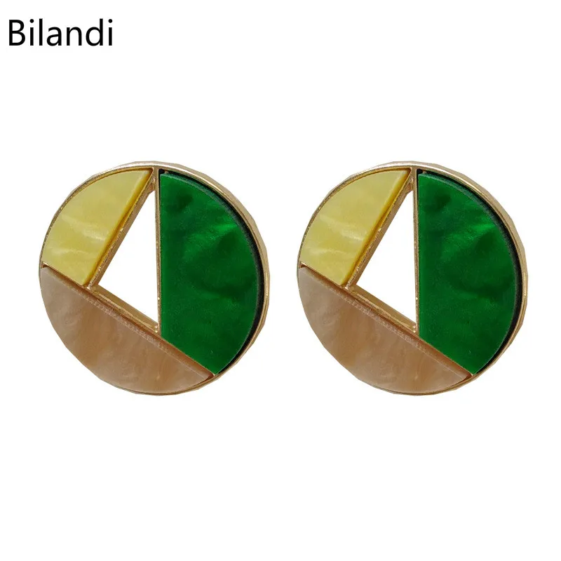 

Fashion Jewelry Newest Design Colorful Round Enamel Stud Earring For Lady