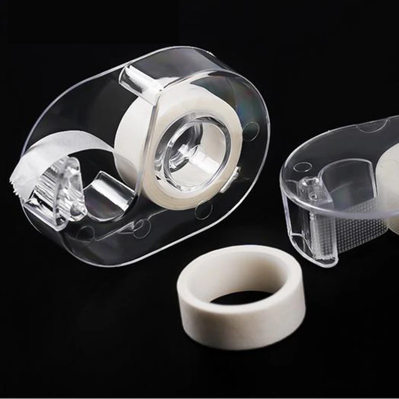 

Transparent Tape Cutter Dispenser Adhesive Tape Holder Plastic Holder Grafting eyelash tape cutter For Eyelashes Extension Makeu